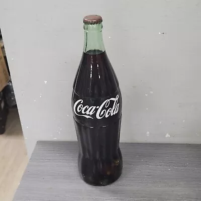 Vintage 1959 Coca Cola 1 Pt 10 Ozs Full Glass Bottle Script Embossed Full • $33.78
