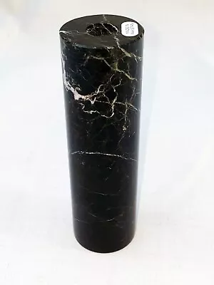 NEW OLD STOCK 5 H BLACK ZEBRA Cylinder Cone Onyx Marble Lamp BREAK COLUMN PART • $15