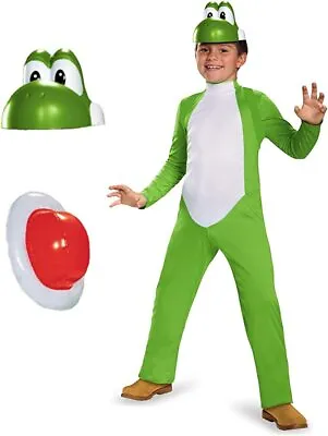 Licenced Deluxe Kids Nintendo Super Mario Bros Yoshi Fancy Dress Costume • £37.99