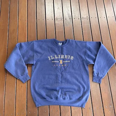 Vintage Illinois Alumni Champion Size M Pullover Jumper USA College • $70