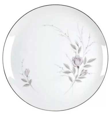 Mikasa My Love Dinnerware Set Platinum Rim White W/Pink Roses 7 Place Settings • $160