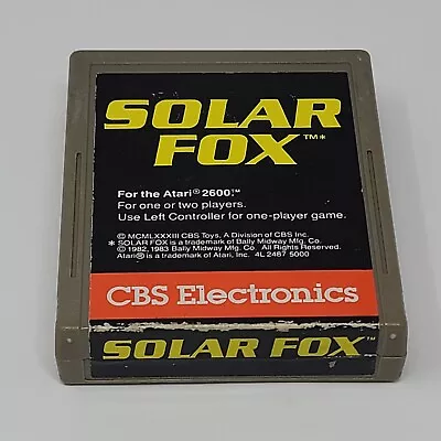 Solar Fox (Atari 2600) Cartridge CLEANED & TESTED • $11.95