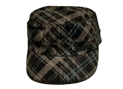 Kangol Mackinaw Check Twill Army Cap/Hat Gray Plaid Size L/XL Style # 9965BC • $14.99