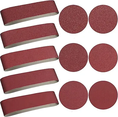 22PCS 4x36 In Sanding Belts Sander Belt& 6in PSA Self Adhesive Discs 80-400 Grit • $27.16