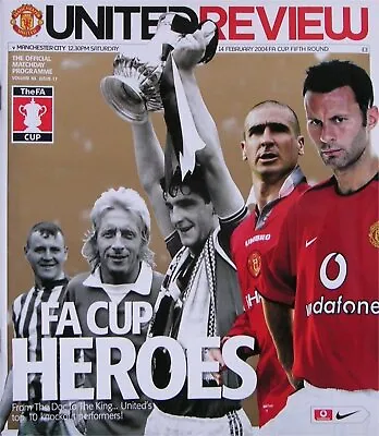 MANCHESTER UNITED MAN UTD V MANCHESTER CITY FA CUP 2003/04 MINT • £1.50