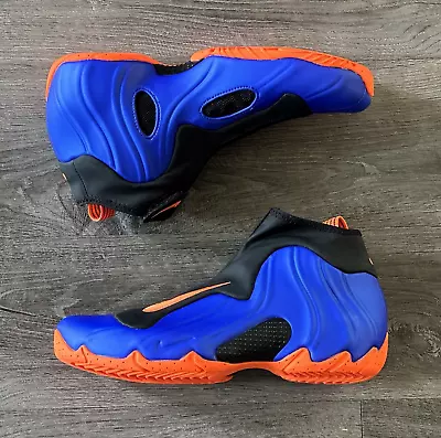 Nike Air Flightposite 1 Retro Knicks Away Racer Blue Mens Shoes AO9378 Size 8 • $169