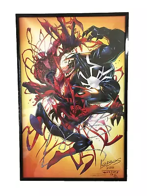 Spider-Man Venom Marvel Comics Picture Poster Frame By LoBos 2016 • $37