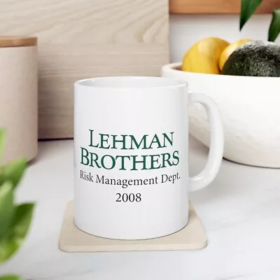 Lehman Brothers Risk Management Department White Mug 11oz Finance Wall Street • $19.99