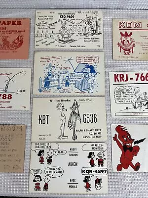Vintage QSL Radio Cards Lot Amateur Radio QSL Cards Lot Indiana QSL Radio Cards • $19.99