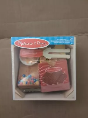 MELISSA & DOUG WOODEN DESSERT PICNIC BOX S'MORES FOOD SET For OPEN-ENDED PLAY • $16