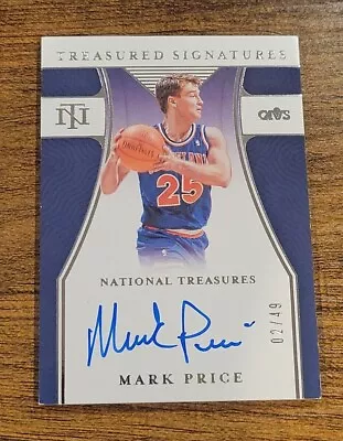 2021-22 National Treasures Mark Price Treasured Signatures Blue On Card Auto /49 • $32.55