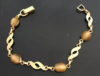 Vintage Van Dell 12k  Gold Filled Tiger's Eye Ladies Bracelet 71/2' • $24.99