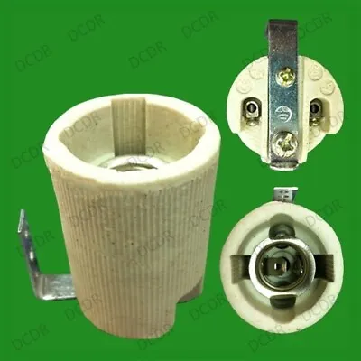 4x Small Edison Screw E14 SES Ceramic Socket Light Bulb Lamp Holder & Bracket  • £10.49