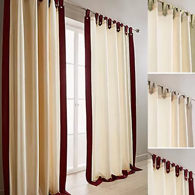 £10 • Buy Harlington Faux Silk Lined Tab Top Smart Curtains (Pair Of) NOW £8, £10 & £12