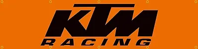 KTM RACING 2 X 8 FT FLAG SUPERCROSS DIRT BIKE MOTOCROSS AD BANNER WALL ART • $28.45