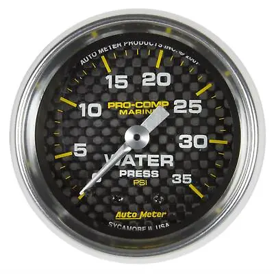 AutoMeter Pro-Comp Marine Carbon Fiber Analog Gauge 200772-40 • $78.99