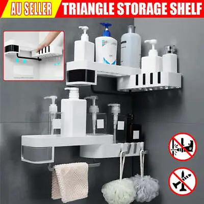Corner Shower Caddy Bathroom Storage Shelf Rack Basket Organiser Tidy Tray Gray • $13.35
