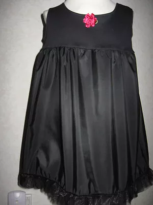 £15 • Buy  Gothic  Dress Girls Black Red Rose Taffeta Party Smock Top Halloween Gift 
