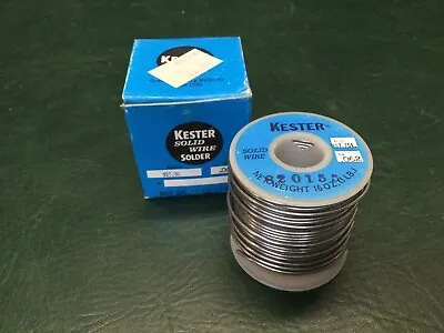 NOS Vintage Kester Solid Wire Solder Alloy 95T./5L. Dia .062 • $22