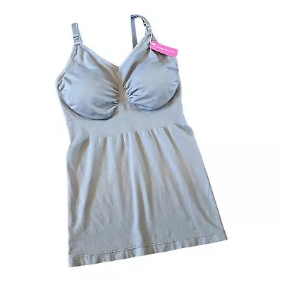 Women’s Clip Down Nursing Breastfeeding Tank Top Cami Maternity Gray Size Large • $8.99