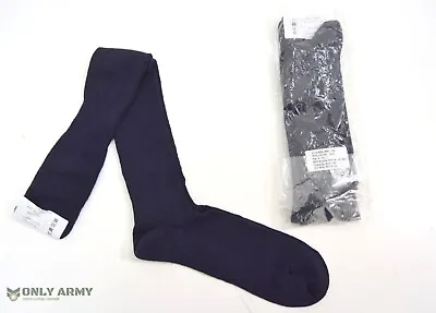British Army Wool Nylon Long Socks Stockings Military Issue Thin Socks BLACK NAV • £6.99