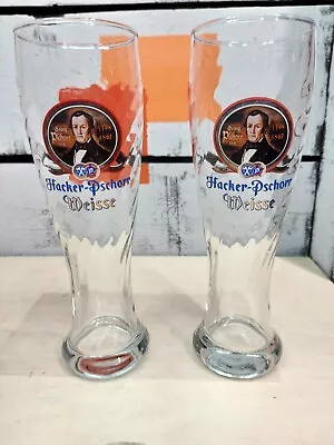 Vintage Hacker-Pschorr Weiss 10  Beer Glasses Set Of 2 • $20.40