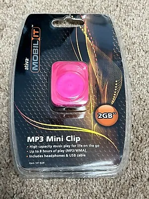 Ativa Mp3 Mobil It Mini Clip 2GB  Music Player Pink New Sealed • $24.99