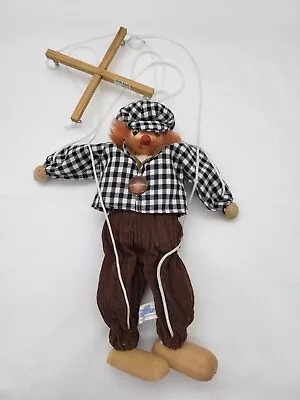 Vintage Wolfgang Gerstenberg Old Man Wooden Marionette String Puppet - Germany • $14.99