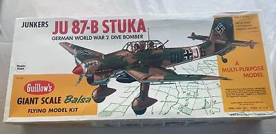 Guillows Junkers JU 87-B Stuka 1002 Giant Scale Open Model Kit Unbuilt • $44.99