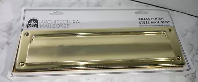 Architectural Mailboxes Steel Mail Slot Brass Finish Door Letter Box Opening • $25