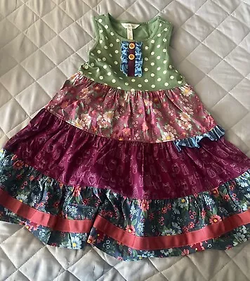 Girls Matilda Jane Moments With You Just A Jaunt Dress Size 6 • $12