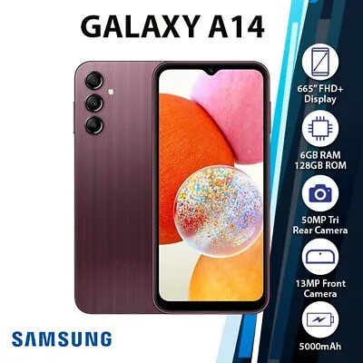 (Unlocked) Samsung Galaxy A14 6GB+128GB Dual SIM Android Smartphone AU - RED • $285.99