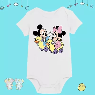 Cute Mickey And Minnie Mouse Onsie • $13