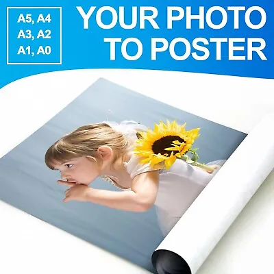 £0.99 • Buy Your Photo As Poster Personalised Custom Full Colour Prints - A5 A4 A3 A2 A1