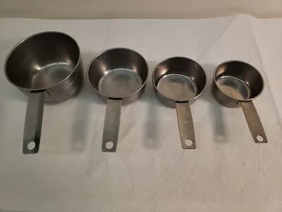 Vintage Foley - Stainless Steel Measuring Cup Set  4 Pieces W-1 • $18.99