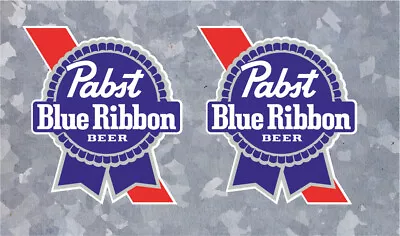 2x 3  Tall Pabst Blue Ribbon Logo Decals - FREE SHIPPING - US Seller • $4.95