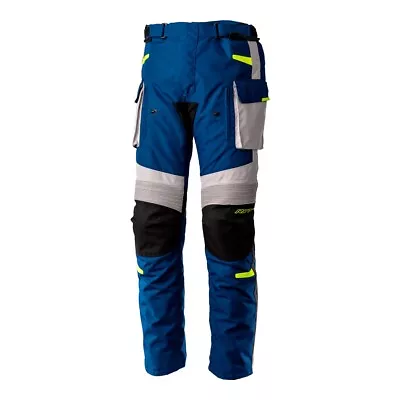 RST Endurance Waterproof Motorcycle Textile Trousers - Blue/Silver • $214.74