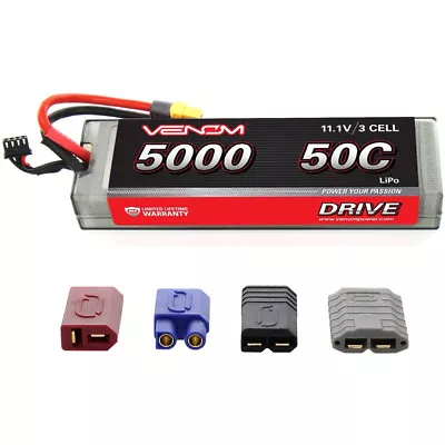 ~SALE~ Venom 5000mAh 50C 11.1V 3S Lipo Battery Pack With Universal Plug VEN15129 • $69.99