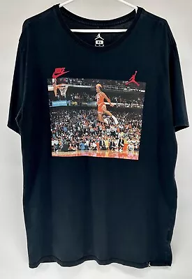 Nike Michael Jordan 3:51 Slam Dunk Black Graphic Print T-Shirt Men’s Size  XL • $49.95