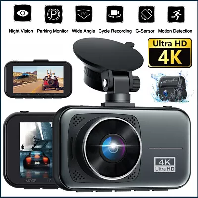 TOGUARD UHD 4K Dual Dash Camera For CarsFront And Rear Dash Cam Loop Recording • $99.89