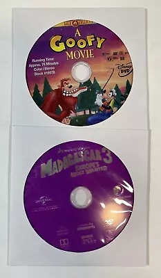 Lot Of 2 Kids Dvd's - A Goofy Movie / Madagascar 3 ***discs Only (new) • $6.75