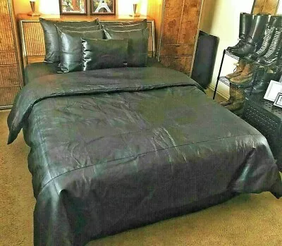 Nappa Leather Bedsheet Pillow Case And Duvet Cover Single/double/king/super King • $899