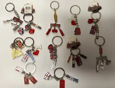 I Love London Union Jack 12 Keyrings  England Souvenirs Keychain Key Rings • £11.49