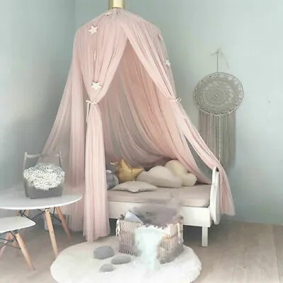 Baby Room Mosquito Net Bed Hanging Play Tent Crib Canopy Tulle Curtains Decor • $43.16