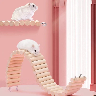 £4.99 • Buy Hamster Bridge Ladder Wooden Fence Toy For Small Animals Bridge Toy DIY S9L1