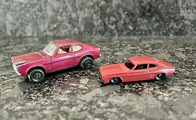 Matchbox Ford Capri Mk.1 No.54 Vintage Lesney Super Fast & Hornby 00 Plastic • £5