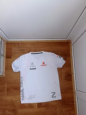 Benz Vodafone Mclaren Team Hamilton Racing Shirt Jersey Official Product Size L • $34.99