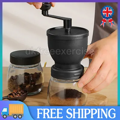 Manual Coffee Bean Grinder Hand Mill Adjustable Coarseness Ceramic Burr Spice  • £9.69