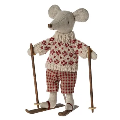 Maileg Winter Mouse With Ski Set Mom • $64.99