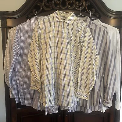 Lot Of 5 Mens Long Sleeve Button Down Shirts Size Large (16 - 16-1/2) • $9.99